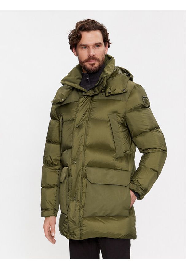 Blauer Kurtka puchowa 23WBLUK03009 Zielony Regular Fit. Kolor: zielony. Materiał: syntetyk, puch