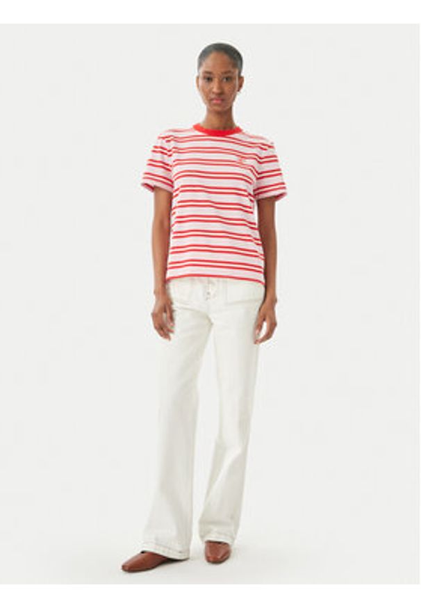 TOMMY HILFIGER - Tommy Hilfiger T-Shirt WW0WW48699 Różowy jasny Regular Fit. Kolor: różowy. Materiał: bawełna