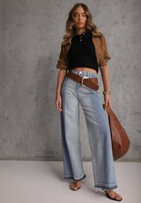 Renee - Czarna Wiskozowa Bluzka z Szydełkowym Wzorem Kołnierzykiem i Guzikami Lasthythia. Okazja: na co dzień. Kolor: czarny. Materiał: wiskoza. Styl: casual #5