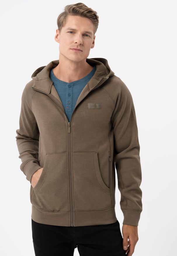 Volcano - Bluza dresowa B-ANDRE. Typ kołnierza: kaptur. Materiał: dresówka. Długość rękawa: raglanowy rękaw. Styl: klasyczny, sportowy