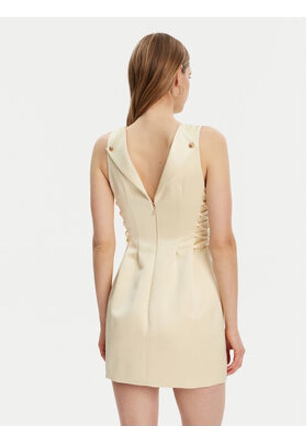 Elisabetta Franchi Sukienka koktajlowa AB-772-51E2-DC7 Żółty Slim Fit. Kolor: żółty. Materiał: syntetyk. Styl: wizytowy