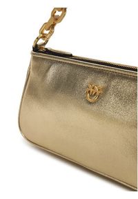 Pinko - PINKO Torebka Half Moon Baguette Mini AI 25-26 PLTT 105069 A2O9 Złoty. Kolor: złoty. Materiał: skórzane #10