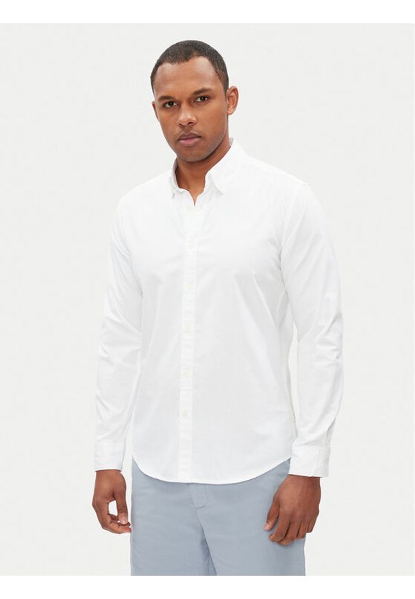 Pepe Jeans Koszula Phil PM308274 Biały Regular Fit. Kolor: biały. Materiał: bawełna