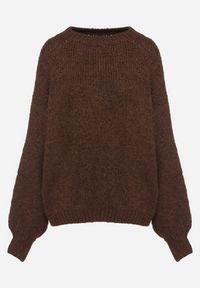 Born2be - Brązowy Sweter o Klasycznym Prostym Kroju z Domieszką Wełny i Wiskozy Sezisya. Kolor: brązowy. Materiał: wełna, wiskoza. Sezon: zima. Styl: klasyczny #5