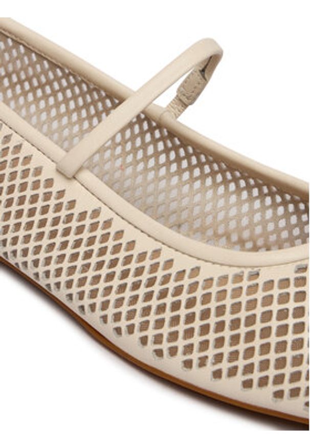 Lauren Ralph Lauren - LAUREN RALPH LAUREN Baleriny Jayna 802P04176004 Biały. Kolor: biały. Materiał: skóra