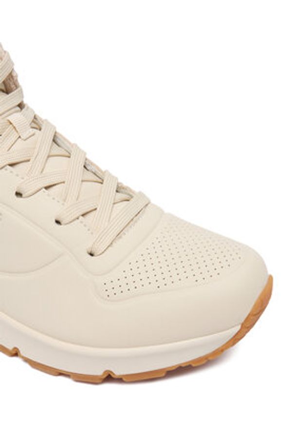 skechers - Skechers Sneakersy Uno 177097/OFWT Biały. Kolor: biały. Materiał: skóra