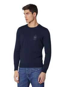 Aeronautica Militare - AERONAUTICA MILITARE Granatowy sweter męski, Rozmiar XL. Kolor: niebieski #3