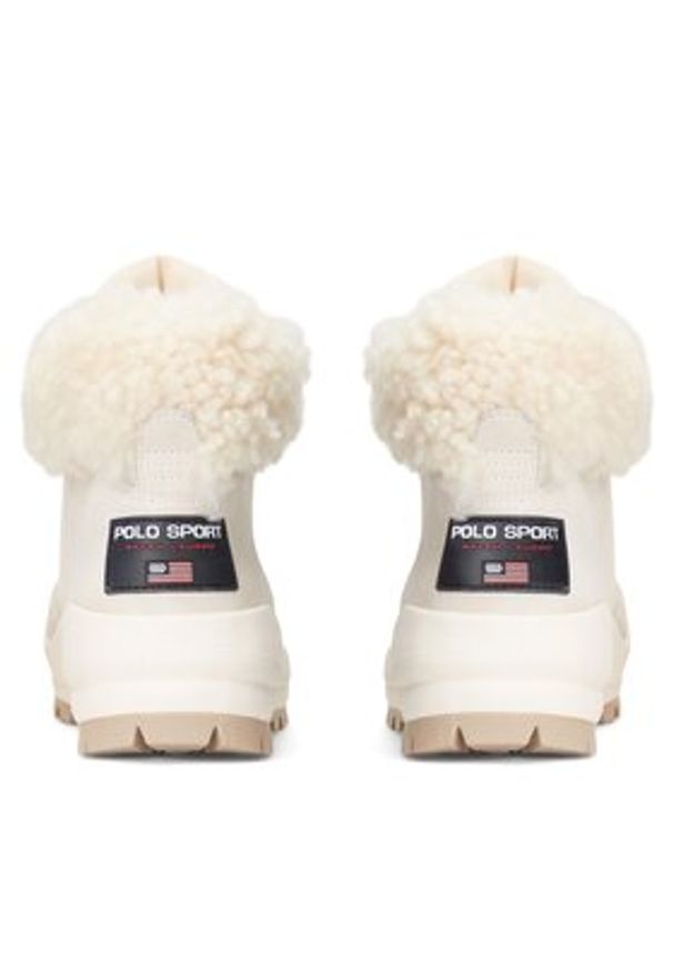 Polo Ralph Lauren Botki 804917245001 Écru. Materiał: skóra, zamsz
