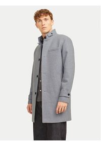 Jack & Jones - Jack&Jones Płaszcz wełniany Melton 12258672 Szary Regular Fit. Kolor: szary. Materiał: syntetyk, wełna #6