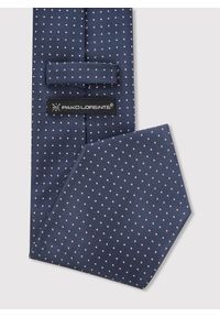 Pako Lorente - PAKO LORENTE - Granatowy krawat męski w kropki. Kolor: niebieski. Materiał: poliester. Wzór: kropki #3