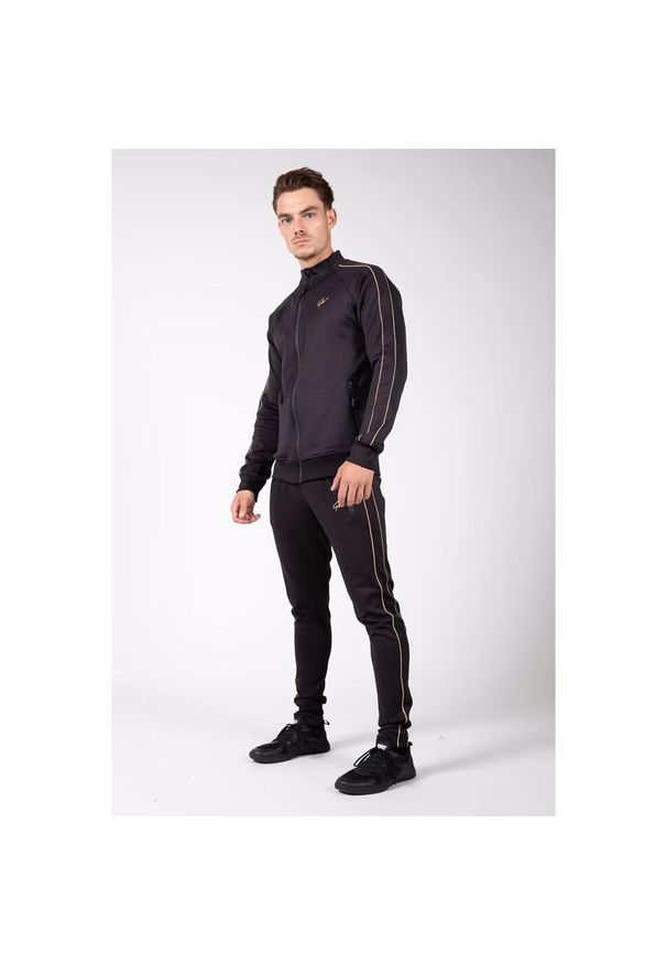GORILLA WEAR - Spodnie fitness męskie Gorilla Wear Wenden Pants. Kolor: pomarańczowy, wielokolorowy, żółty, czarny. Materiał: dresówka. Sport: fitness