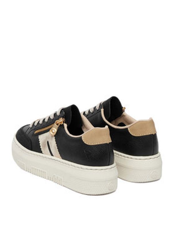 Rieker Sneakersy M1912-00 Czarny. Kolor: czarny. Materiał: skóra