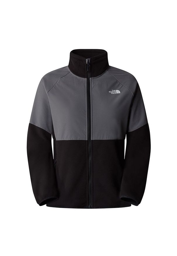 Bluza The North Face 100 Glacier HVWT Full 0A89JAWOO1 - czarno-szara. Kolor: czarny, szary, wielokolorowy. Materiał: dzianina, poliester, polar. Styl: klasyczny. Sport: narciarstwo