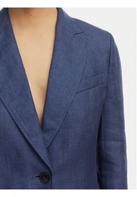 Weekend Max Mara Marynarka Nalut 2615041072 Granatowy Regular Fit. Kolor: niebieski. Materiał: len #4