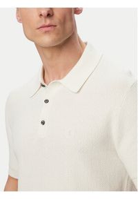 Calvin Klein Polo LV04LG313G Kremowy Regular Fit. Typ kołnierza: polo. Kolor: kremowy. Materiał: bawełna #5