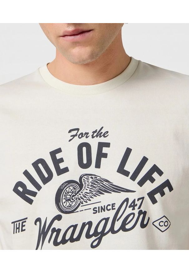 Wrangler - MESKA KOSZULKA WRANGLER AMERICANA TEE VINTAGE WHITE 112362791. Styl: vintage