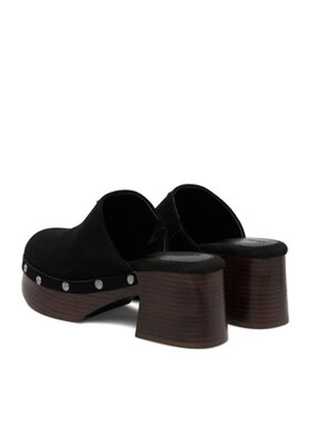 Guess Jeans Klapki EO-JDGJ66-4 Czarny. Kolor: czarny. Materiał: skóra, zamsz