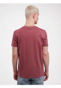 Big-Star - Koszulka męska z nadrukiem ciemnoróżowa Millaner 602. Kolor: różowy. Materiał: bawełna. Wzór: nadruk. Sezon: lato. Styl: elegancki, klasyczny #9