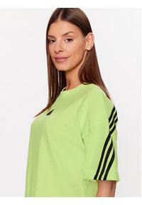 Adidas - adidas T-Shirt Future Icons 3-Stripes T-Shirt IL3062 Zielony Loose Fit. Kolor: zielony. Materiał: bawełna