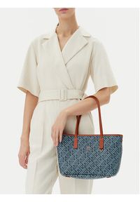 TOMMY HILFIGER - Tommy Hilfiger Torebka Th Monoplay Leather Mini Tote AW0AW17415 Granatowy. Kolor: niebieski. Materiał: skórzane #4