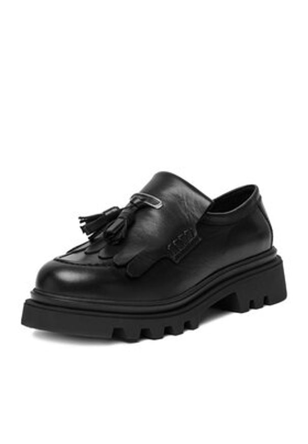 Badura Loafersy EO-ATHENA-01 Czarny. Kolor: czarny. Materiał: skóra