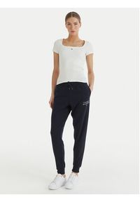 TOMMY HILFIGER - Tommy Hilfiger Spodnie dresowe UW0UW04522 Granatowy Regular Fit. Kolor: niebieski. Materiał: syntetyk, bawełna #2