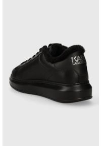 Karl Lagerfeld sneakersy skórzane KAPRI MENS kolor czarny KL52538L. Nosek buta: okrągły. Zapięcie: sznurówki. Kolor: czarny. Materiał: skóra #4