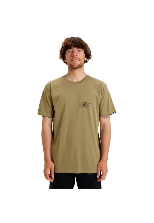 Quiksilver - Koszulka z krótkim rękawem dla Mężczyzn EV RIPPLE FONT Beżowy. Kolor: beżowy. Materiał: materiał, bawełna. Długość rękawa: krótki rękaw. Długość: krótkie. Wzór: nadruk