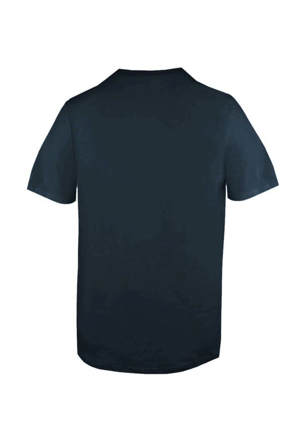Koszulka Męska (T-Shirt) - Pako Jeans - U-Neck - Granatowa. Okazja: na co dzień. Kolor: niebieski. Materiał: bawełna. Wzór: nadruk. Styl: casual