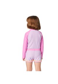 Longsleeve do pływania dziecięcy Rip Curl Rainbow Tide Rash Vest. Kolor: różowy