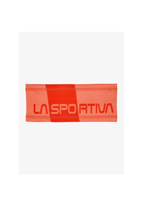 LA SPORTIVA - Opaska sportowa na głowę La Sportiva Diagonal Headband - flamingo/cherry tomato. Kolor: pomarańczowy. Styl: sportowy