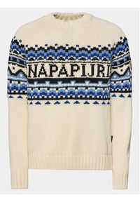 Napapijri Sweter NP0A4HHJ Écru Regular Fit. Materiał: syntetyk, wełna #5