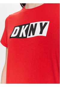 DKNY Sport T-Shirt DP2T5894 Czerwony Classic Fit. Kolor: czerwony. Materiał: bawełna. Styl: sportowy #5