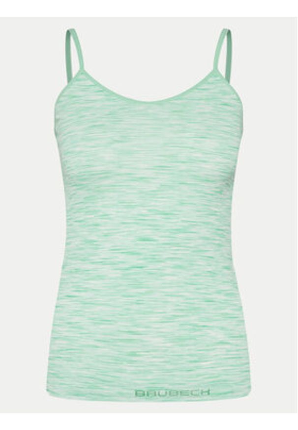 Brubeck Top CM1011W Zielony Slim Fit. Kolor: zielony. Materiał: syntetyk