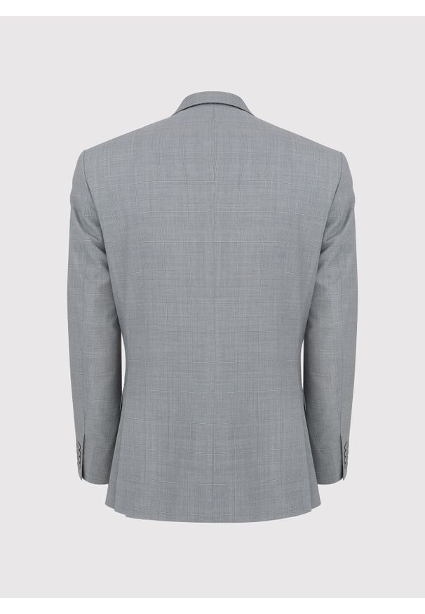 Pako Lorente - PAKO LORENTE – Szara marynarka garniturowa w delikatną kratę. Okazja: na wesele, na komunię, na ślub cywilny. Kolor: szary. Materiał: poliester, lycra, wełna