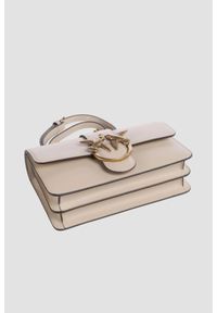 Pinko - PINKO Beżowa kopertówka Love One Mini St. Cl Vitello Seta. Kolor: brązowy. Materiał: skórzane. Styl: elegancki #2