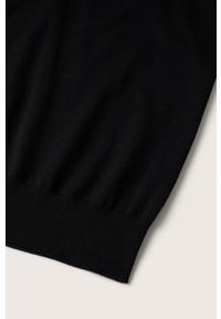 Mango Man sweter wełniany Willyv męski kolor czarny lekki. Okazja: na co dzień. Kolor: czarny. Materiał: wełna. Długość rękawa: długi rękaw. Długość: długie. Styl: casual #7