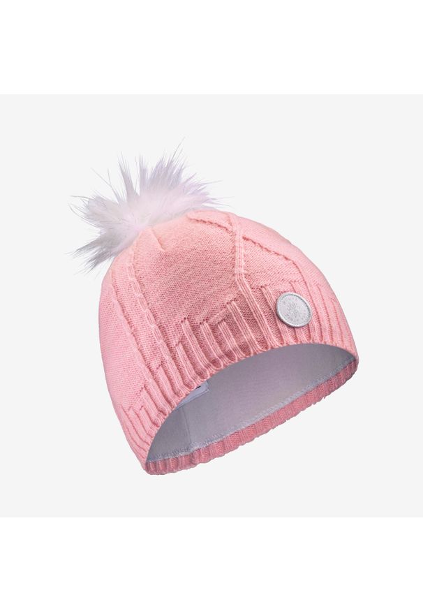 WEDZE - Czapka narciarska dla dzieci Wedze Torsade. Kolor: fioletowy. Materiał: poliester, wełna, materiał, akryl, elastan. Sezon: zima. Styl: sportowy