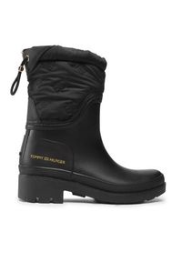 TOMMY HILFIGER - Tommy Hilfiger Kalosze Ankle Rainboot With Monogram FW0FW06848 Czarny. Kolor: czarny #5