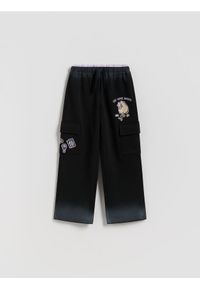 Reserved - Spodnie dresowe Pusheen - czarny. Kolor: czarny. Materiał: dresówka #1