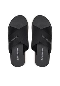 Calvin Klein Jeans Klapki Cross Sandal Slipon Rp In Btw YM0YM00942 Czarny. Kolor: czarny #6