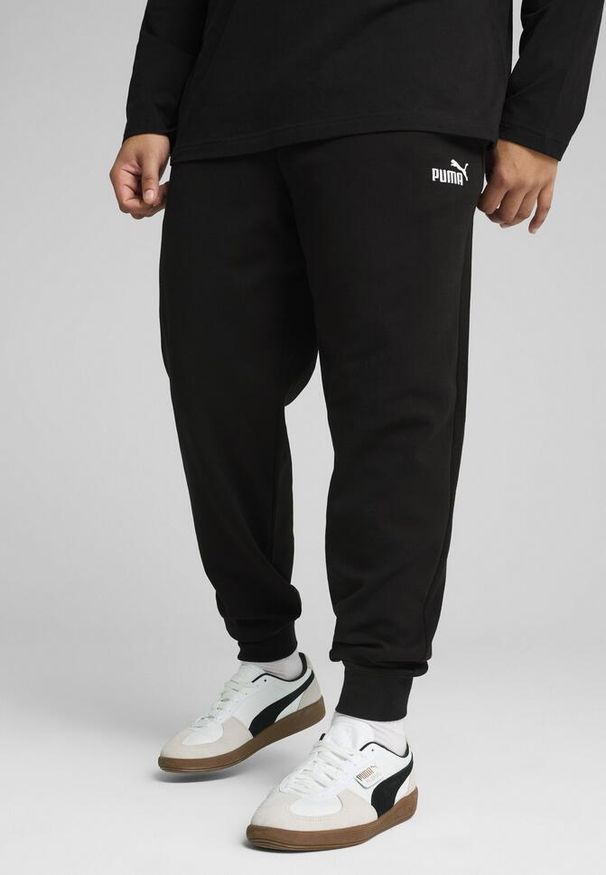 Puma - Męskie spodnie Essentials z logo No. 1 PUMA Black. Kolor: czarny. Wzór: haft