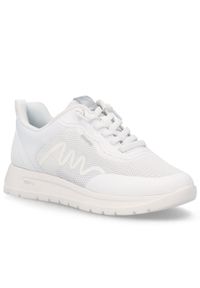 Półbuty sportowe casual białe Remonte Rieker D2V04-80. Okazja: na co dzień. Kolor: biały. Materiał: tkanina. Styl: casual, sportowy #1
