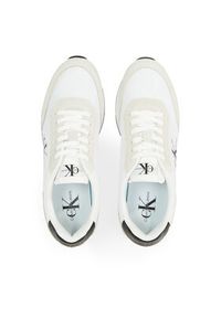 Calvin Klein Jeans Sneakersy Retro Runner Su-Ny Mono YM0YM00746 Biały. Kolor: biały. Materiał: materiał #3