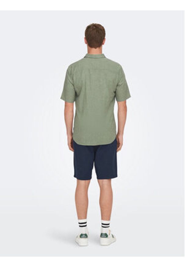 Only & Sons Koszula Caiden 22009885 Zielony Slim Fit. Kolor: zielony. Materiał: bawełna