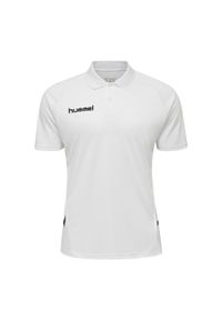 Polo Hummel hmlPROMO. Okazja: na co dzień. Typ kołnierza: polo. Kolor: biały. Styl: sportowy, casual. Sport: fitness
