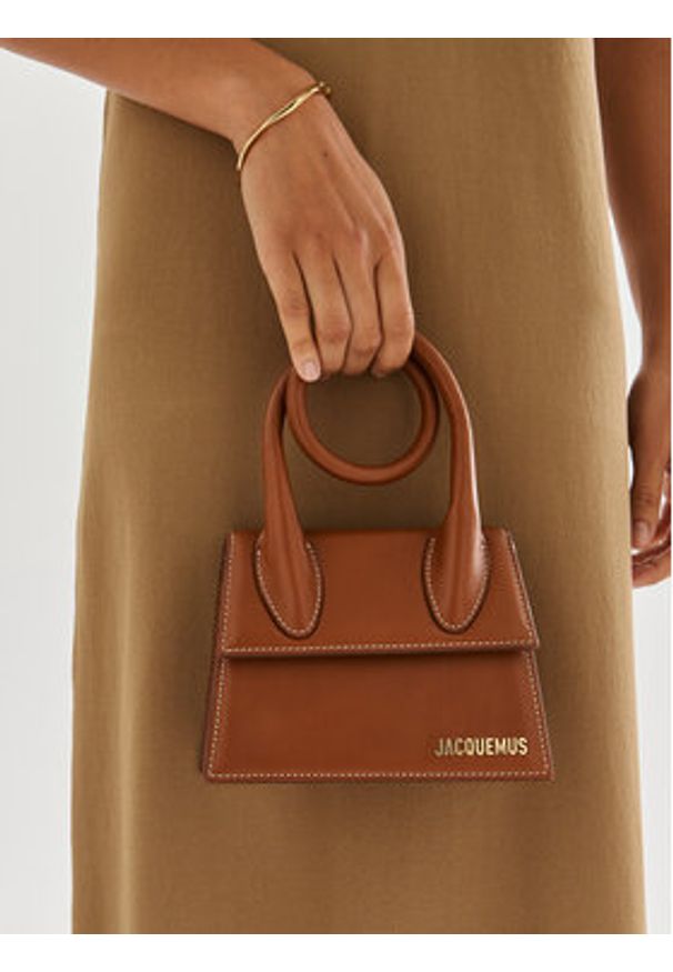 JACQUEMUS Torebka Le Chiquito Noeud 213BA005-3072 Brązowy. Kolor: brązowy. Materiał: skórzane