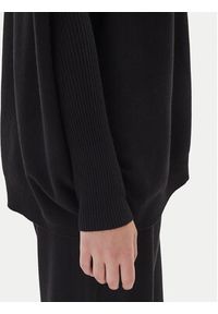Kontatto Sweter 3M0802C Czarny Relaxed Fit. Kolor: czarny. Materiał: wiskoza #5