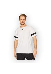 Puma - Koszulka piłkarska męska PUMA teamRISE Jersey. Kolor: biały, wielokolorowy, czarny. Materiał: jersey. Sport: piłka nożna, fitness