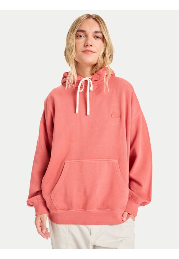 Quiksilver Bluza Essential EQWFT03191 Czerwony Oversize. Kolor: czerwony. Materiał: bawełna